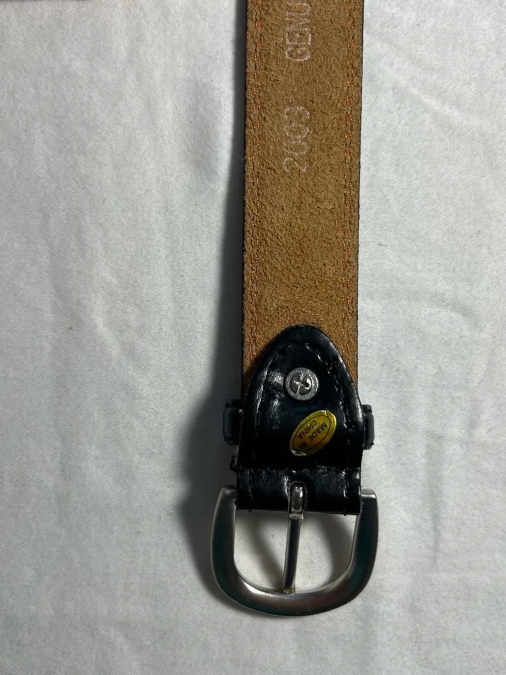 Classic Black Leather Men's Belt